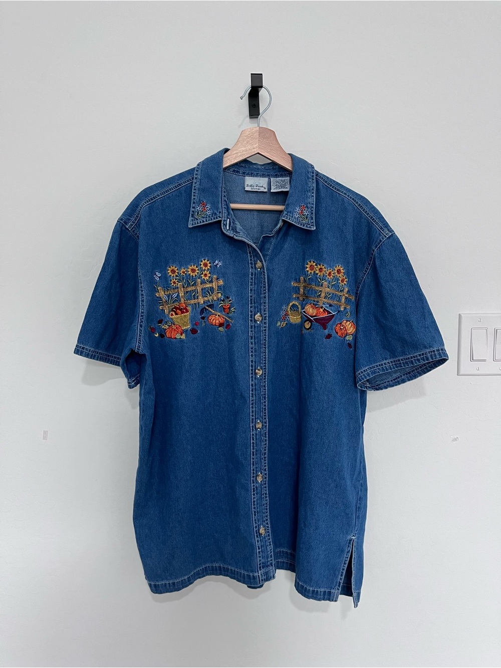 Vintage Bobby Brooks Embroidered Denim Shirt